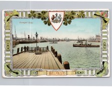 Donegall Quay Belfast steam barge 1912 Northern Ireland Postcard
