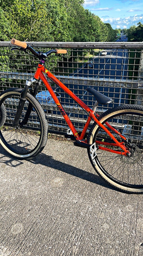 Orange black mountain bike - mountain,
