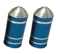 2x Metallic BLUE Metal Steel