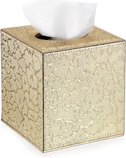 PU Leather Household Office Cube Tissue Paper Holder Box Cover Case Napkin Holde