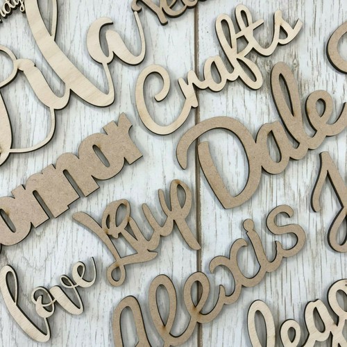 Personalised wooden script