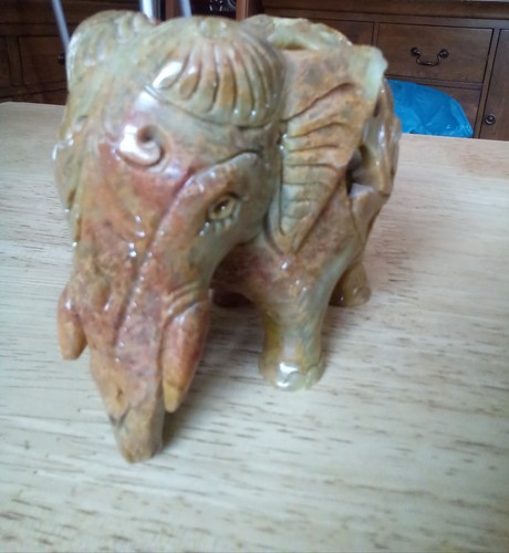 Soapstone elephant an - soapstone,