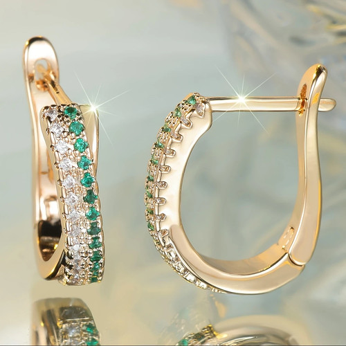 9ct gold emerald - gold,
