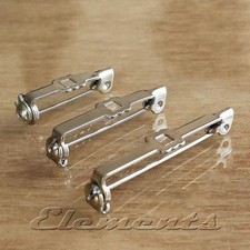 Quality Brooch Back Bar Pins Safety Rolling Catch Nickel Plated MULTI LISTING