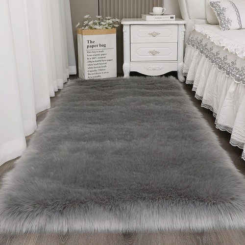 Faux sheepskin rug fluffy soft - sheepskin,