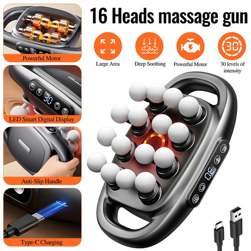 Heads massage gun deep - 16,
