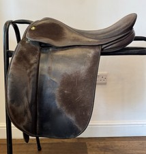 16” Fylde Suede English Leather Brown Show Saddle Wide