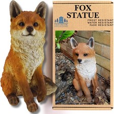 Realistic Sitting Fox Garden