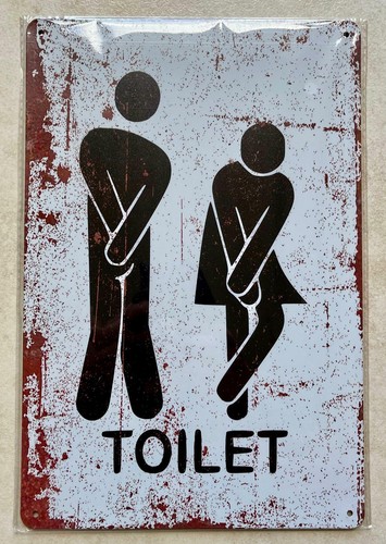 Toilet male female metal sign - female,