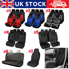 FULL SET FRONT REAR FABRIC CAR SEAT COVERS SEAT PROTECTOR UNIVERSAL WASHABLE UK