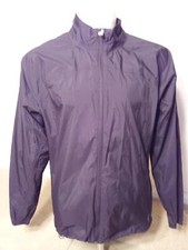 Adidas Mens Black Long Sleeve Medium Front Zip Golf Jacket Pre-Owned