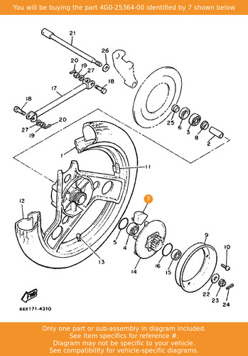 Yamaha damper 4g0 25364 - yamaha, damper,