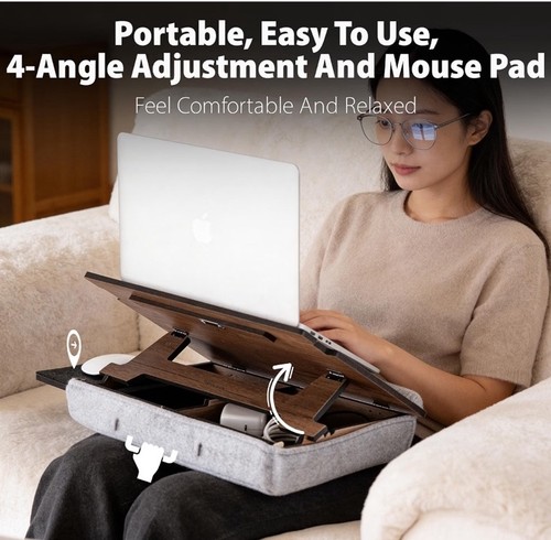 Vigo wood laptop tray - wood,