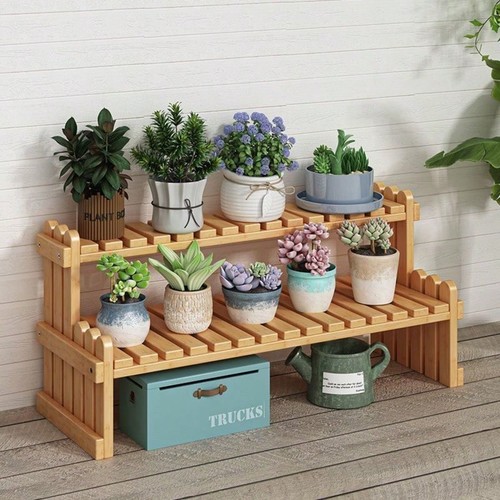 Tier bamboo plant stand - tier,