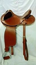 Australian stock style leather Half bead saddle All Sizes & color Available.