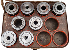 BURNERD 8 Multi Size Collets Laithe Machine Engineering Metalworking Vintage 