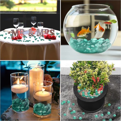2kg green glass pebbles 18mm - 2kg,