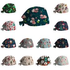 Xmas Surgical Scrub Cap Doctor