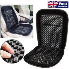 Black Wooden Car Van Taxi Bead Beaded Comfy Massage Seat Cover Cushion Office