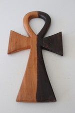 Hand carved wood cross