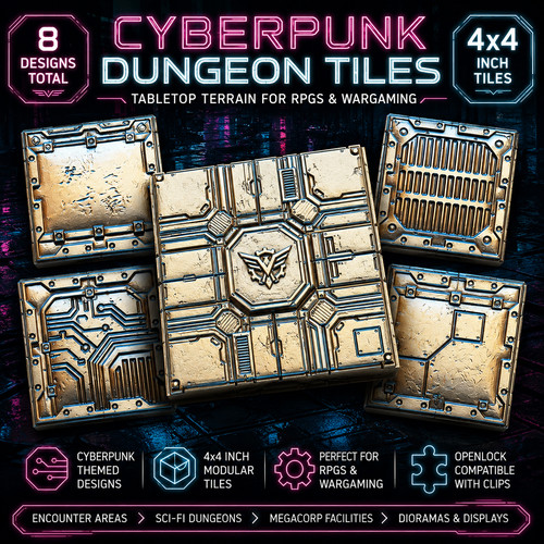 Cyberpunk dungeon tiles - tiles, –