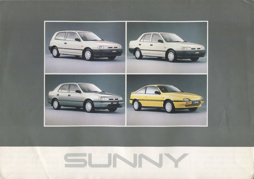 Car brochure nissan sunny - car,