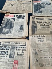 Five Vintage Newspapers From