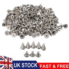 100pcs 10mm Punk Cone Spikes