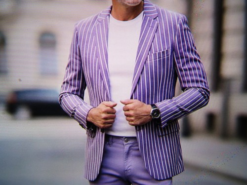 Mens purple striped blazer - mens,