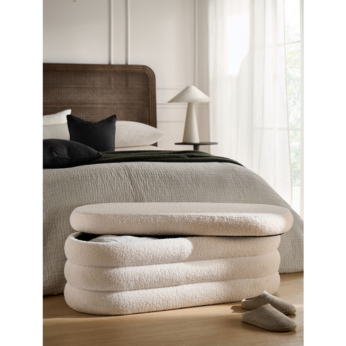 Cream oval stool perfect - cream,
