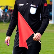  4 Pcs Football Referee Flags Athletic Competition Hand for Soccer Referees