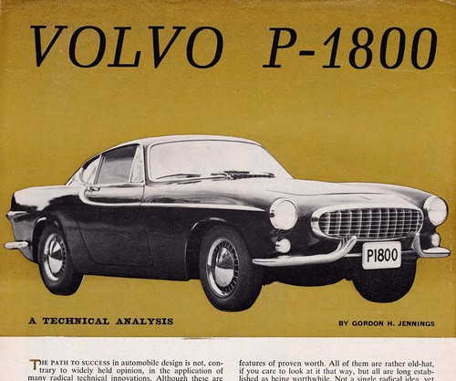 1961 volvo 1800 sports car - p-1800,
