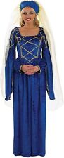Women`s Tudor Queen Costume Ladies Medieval Princess Lady Gown Fancy Dress S-XXL