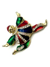 Vintage Clown Brooch Pin