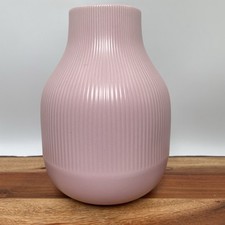 IKEA Blush Pink Ribbed Vase
