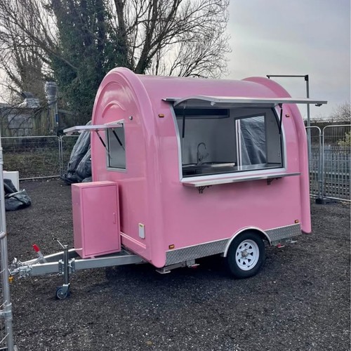Pink food trailer - food, single