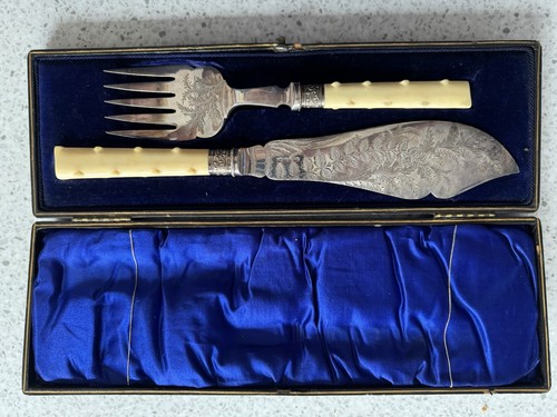 Silver plated fish server - fish,