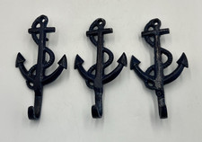 Cast Iron Anchor Hooks x3