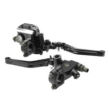 2P 7/8in Accessory Motorcycle Front Brake Clutch Master Cylinder Lever Black 