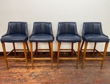 4 x bar stools in blue
