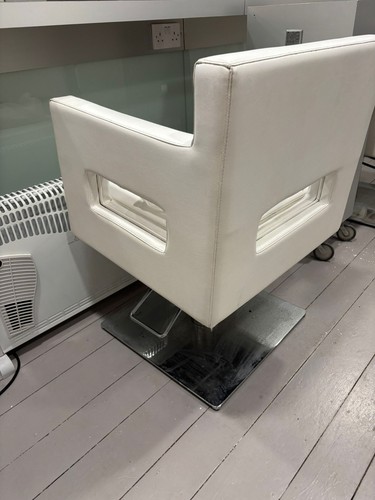 White hairdresser chair salon - chair,