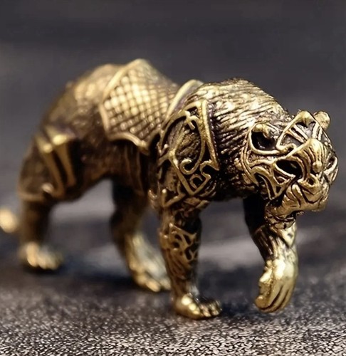 Brass figurine tiger in - brass,