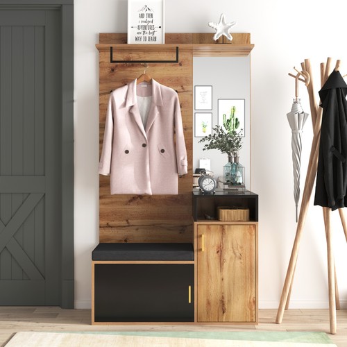 Coat rack stand with - coat,