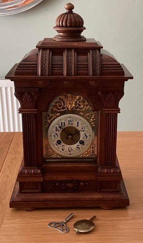 Vintage junhans clock with key - vintage,