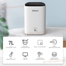 1-7L/min Portable Oxygen Air Flow 93% Purifier Machine Smart Home Trip Use UK