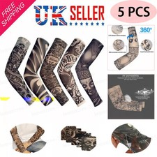 5PCS Tattoo Arm Sleeves Nylon Temporary Fake Full Tatoo Sleeve Stocking Unisex