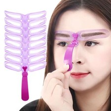 8Pcs Women Makeup Shaping Shaper Eyebrow Grooming Stencil BEST Kit Template M1P3