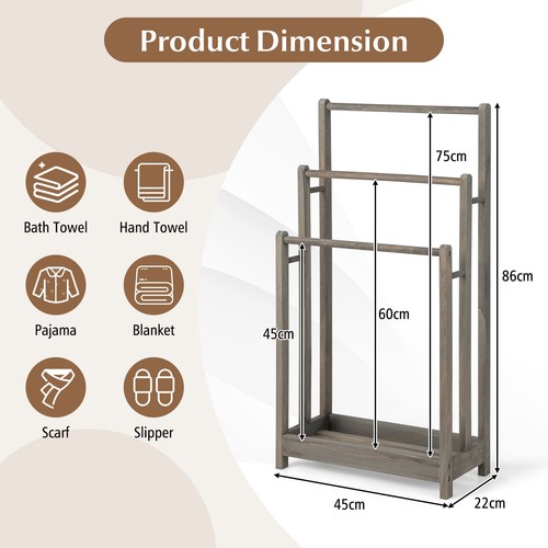 Tier freestanding grey - 3-tier,