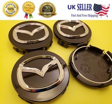 MAZDA ALLOY WHEEL CENTRE CAPS HUB 56mm Fits 3 5 6 MX-5 CX-3 CX-30 CX-5 RX-8