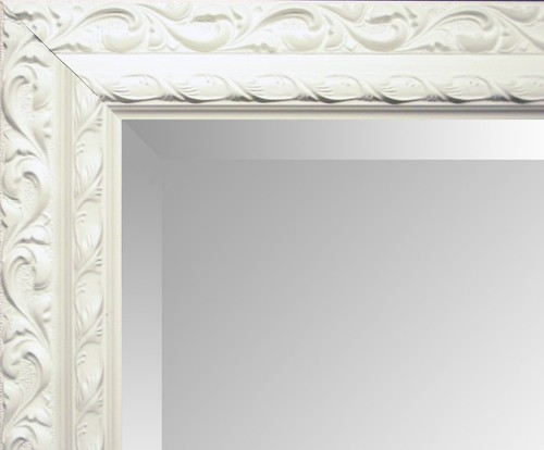 Large white decorative mirror - large,